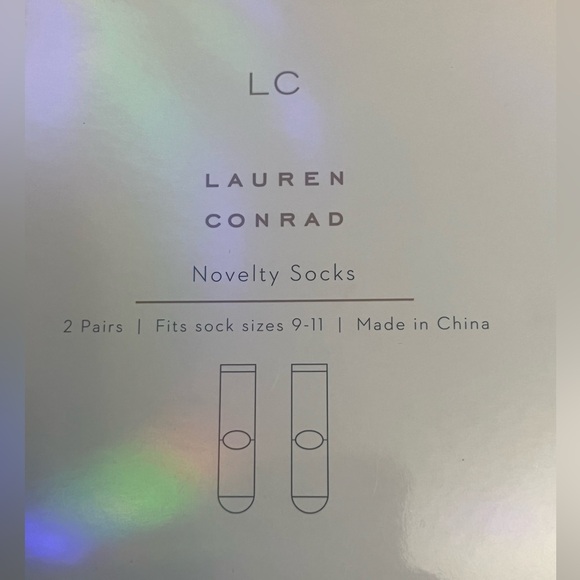 Lauren Conrad Llama Novelty Socks 2pc New in Box - Picture 2 of 4